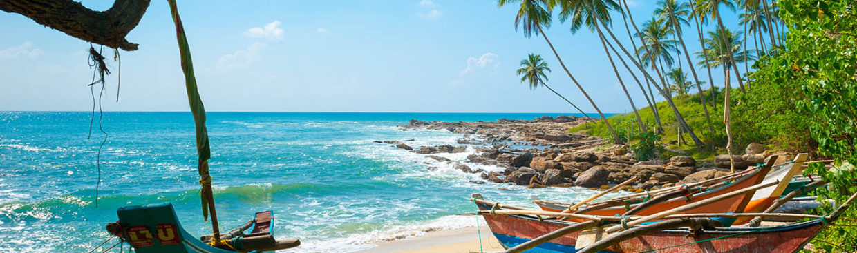 Beach holiday scene, Sri Lanka coast